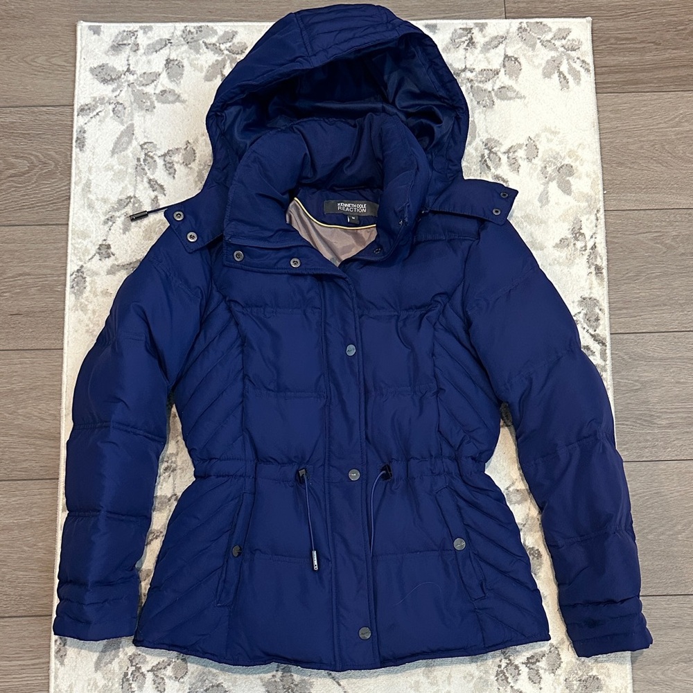 Kenneth Cole Blue Puffer Jacket